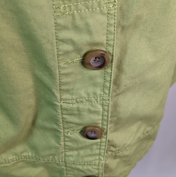 EDDIE BAUER Cotton Military Style Three Quarter Sleeve Jacket Green Size Medium - Picture 5 of 12